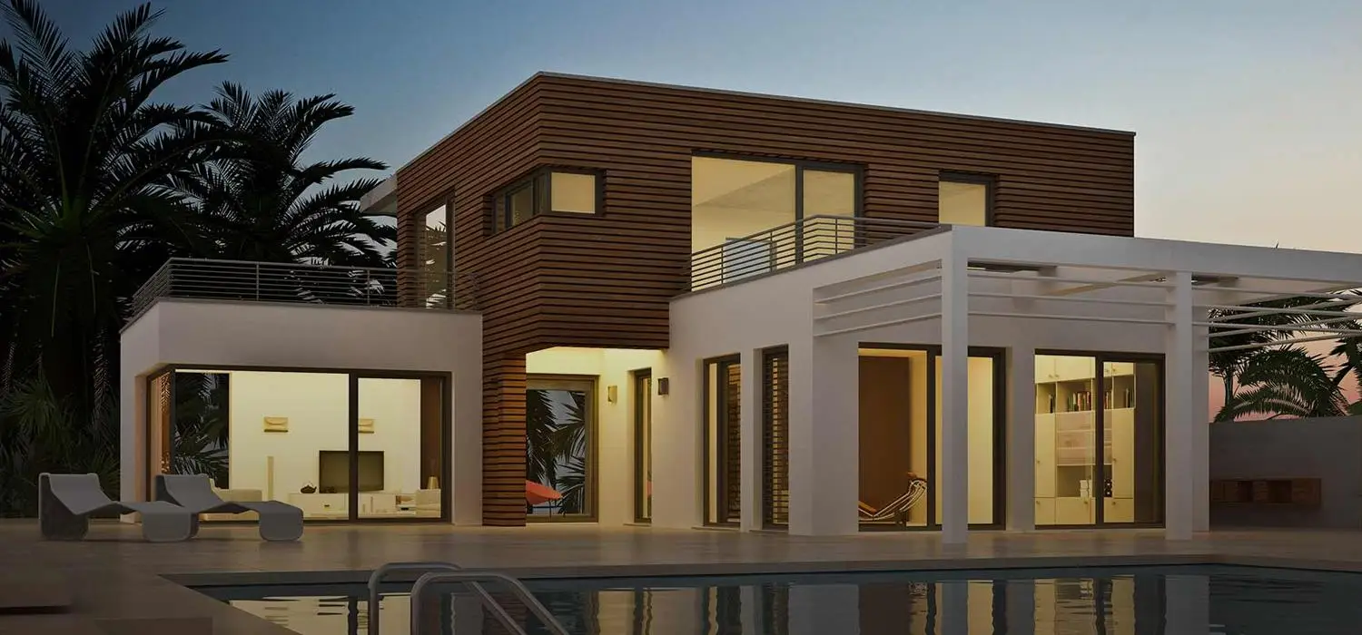 Modern South Florida home with newly installed sliding glass doors by Smooth Sliders